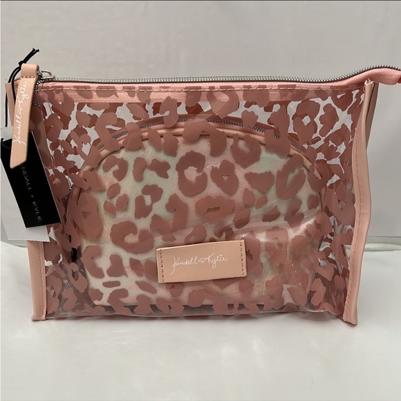 Kendall + Kylie Pink Leopard and Tye Die 2pc. Travel Cosmetic Bags - Picture 2 of 6